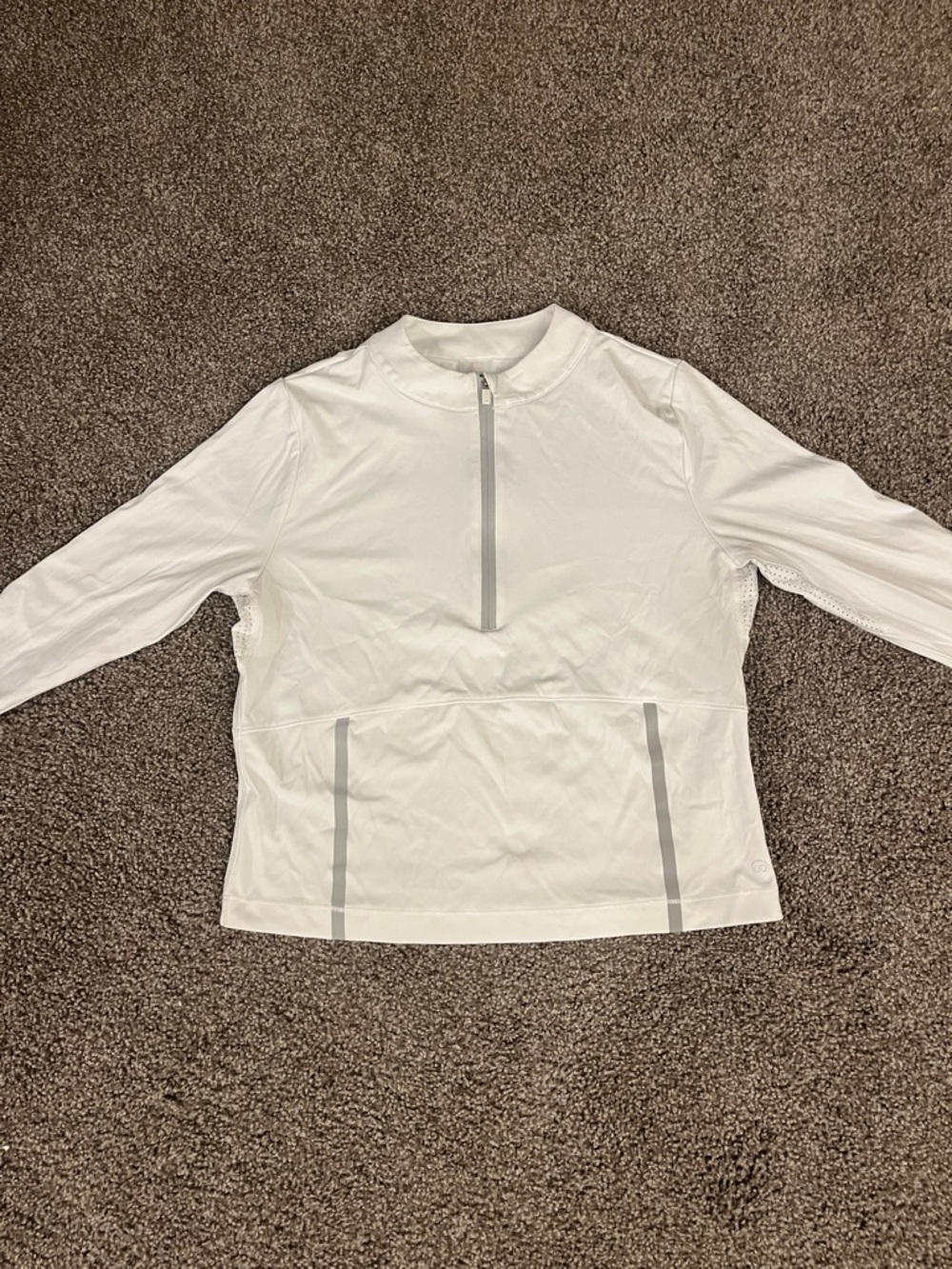 CALIA by Carrie Underwood White Long-Sleeve Quarter-Zip Pullover